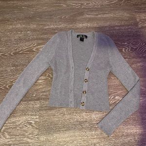 Grey cropped cardigan